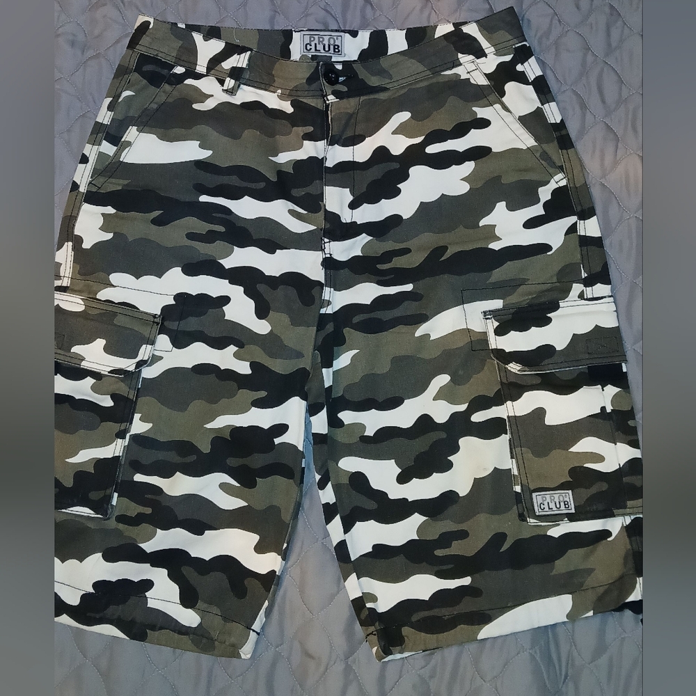 Men's pro club Camouflage Cargo Shorts